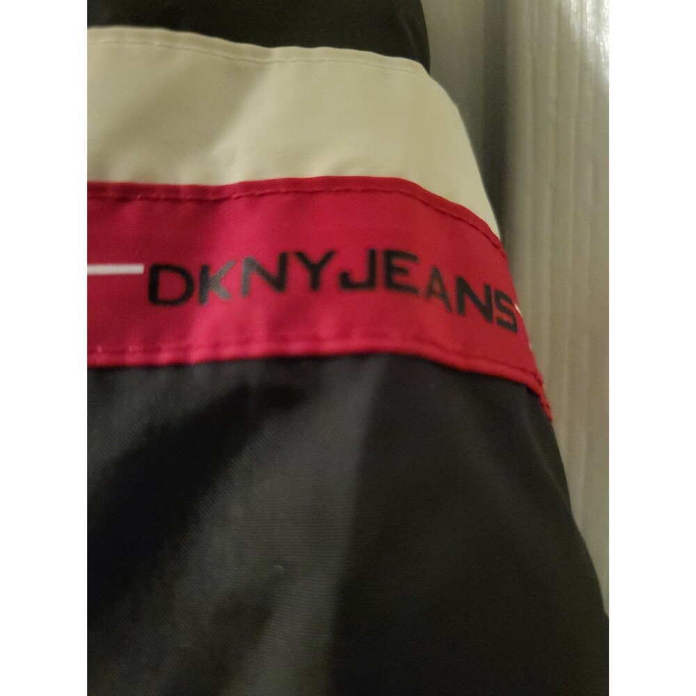 DKNY Black Jacket with Red and White Stripes - Picture 3 of 8
